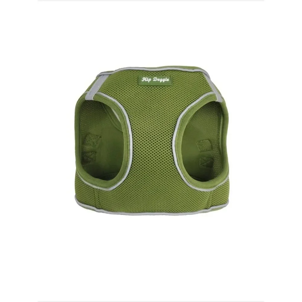 Pet Reflective Harness Vest - Green/Olive - SZ M fits 6 - 18